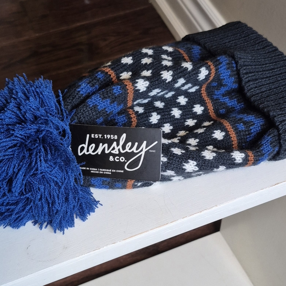 Densley & Co. Blue and Gray Kids Knit Hat - Picture 7 of 10